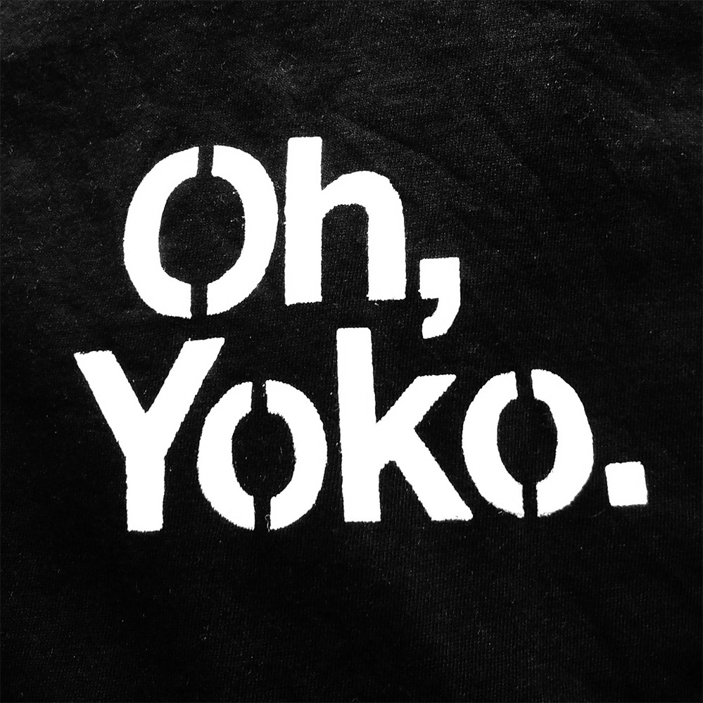 Yoko Ono tribute t-shirt - detail of the logo